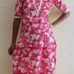 Slitted Top Plus Bottom-Pink