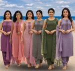 Un Stitched Salwar Suits Peach - Image 2