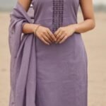 Un Stitched Salwar Suits Lavander