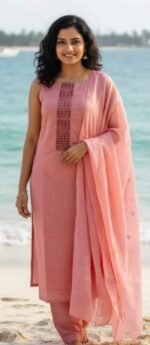 Un Stitched Salwar Suits Peach