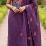 Un Stitched Salwar Suits-Violet