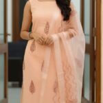 Un Stitched Salwar Suits-Peach