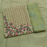 Un Stitched Salwar Suits Bottle Green