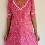 A line Kurthi Magenta