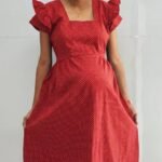 Home Wear With Double Sleeve-Red