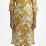 F-Slitted Top Plus Bottom mustard yellow