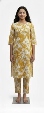 F-Slitted Top Plus Bottom mustard yellow